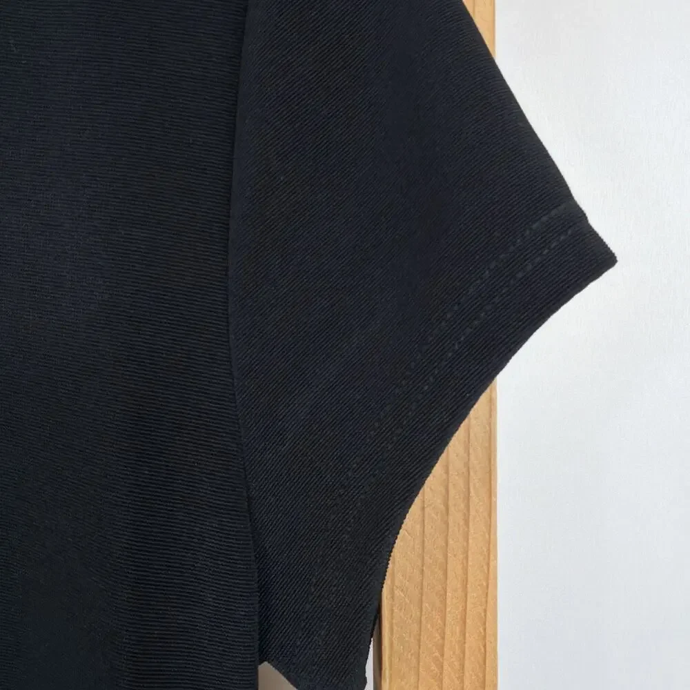 NWT Vintage Tadashi Shoji Black Mixed Material Maxi Gown Size 12 Made in USA - Picture 4 of 11